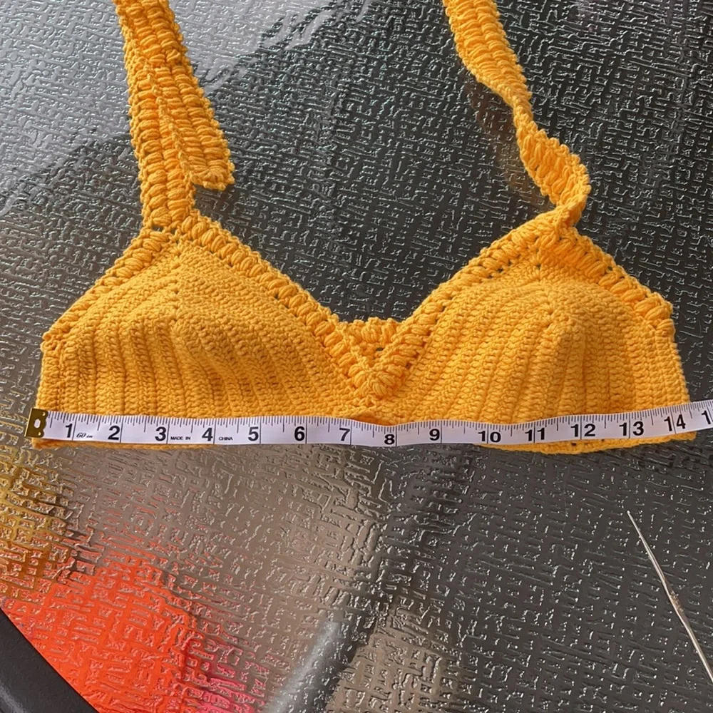 Handmade Crochet Bikini Top 100% Cotton Adjustable M-L-XL